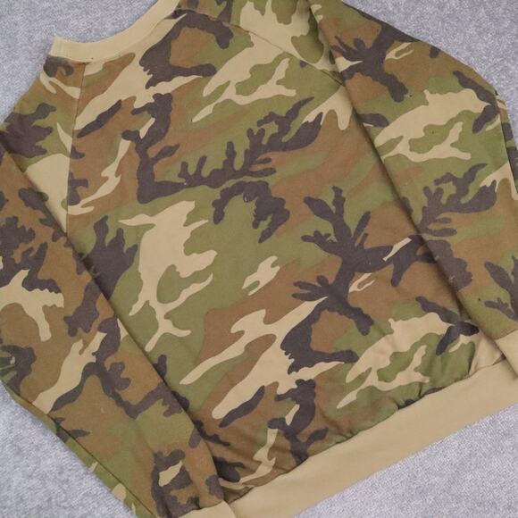 VTG Thrashed Duck Bay Camouflage XL Multicolor Long Sleeve Pullover Sweatshirt - Picture 12 of 16